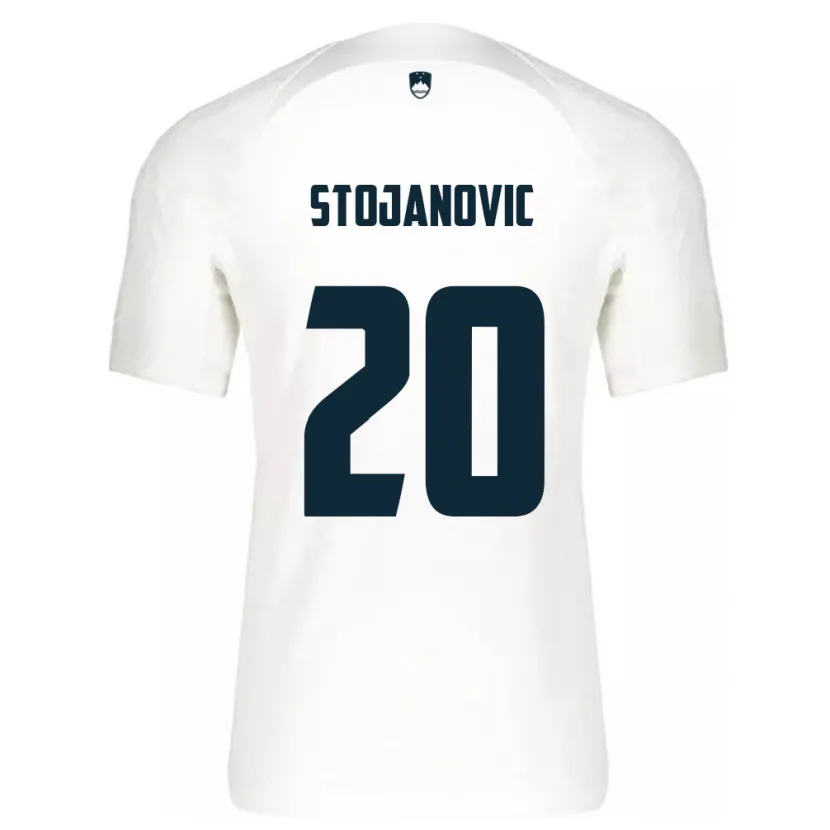 Danxen Criança Camisola Eslovênia Petar Stojanović #20 Branco Principal 24-26 Camisa
