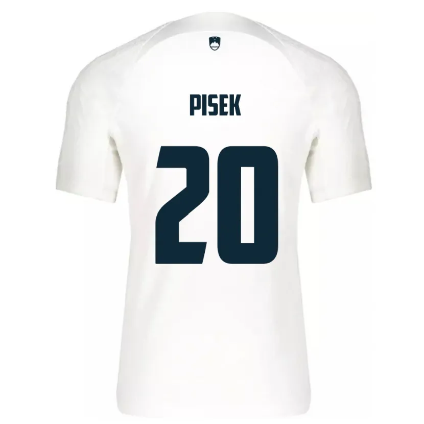 Danxen Criança Camisola Eslovênia Jost Pisek #20 Branco Principal 24-26 Camisa