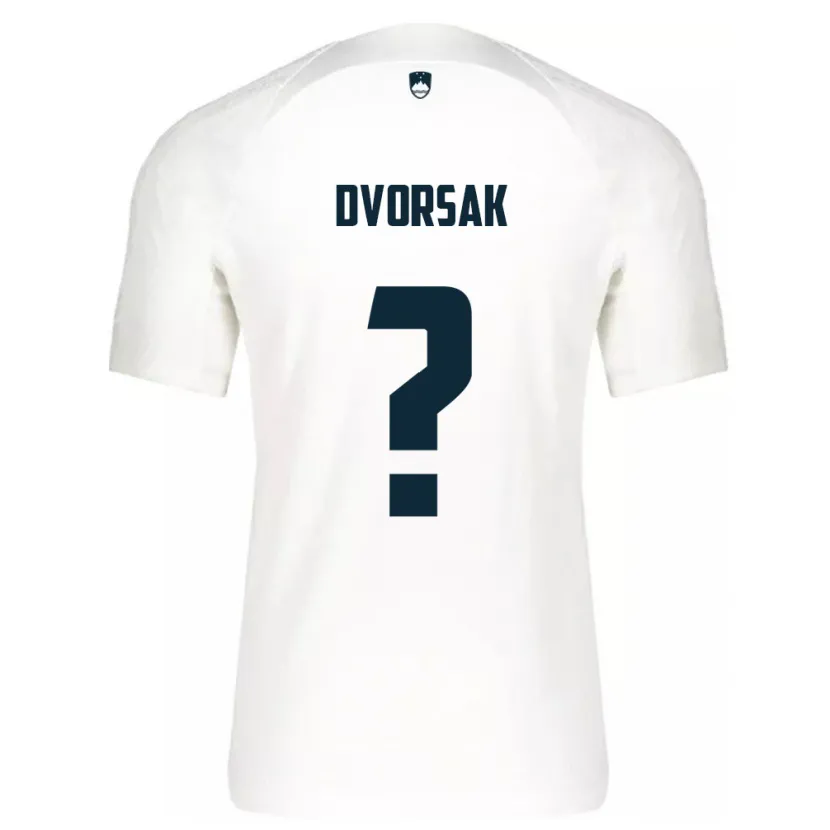 Danxen Criança Camisola Eslovênia Matej Dvorsak #0 Branco Principal 24-26 Camisa