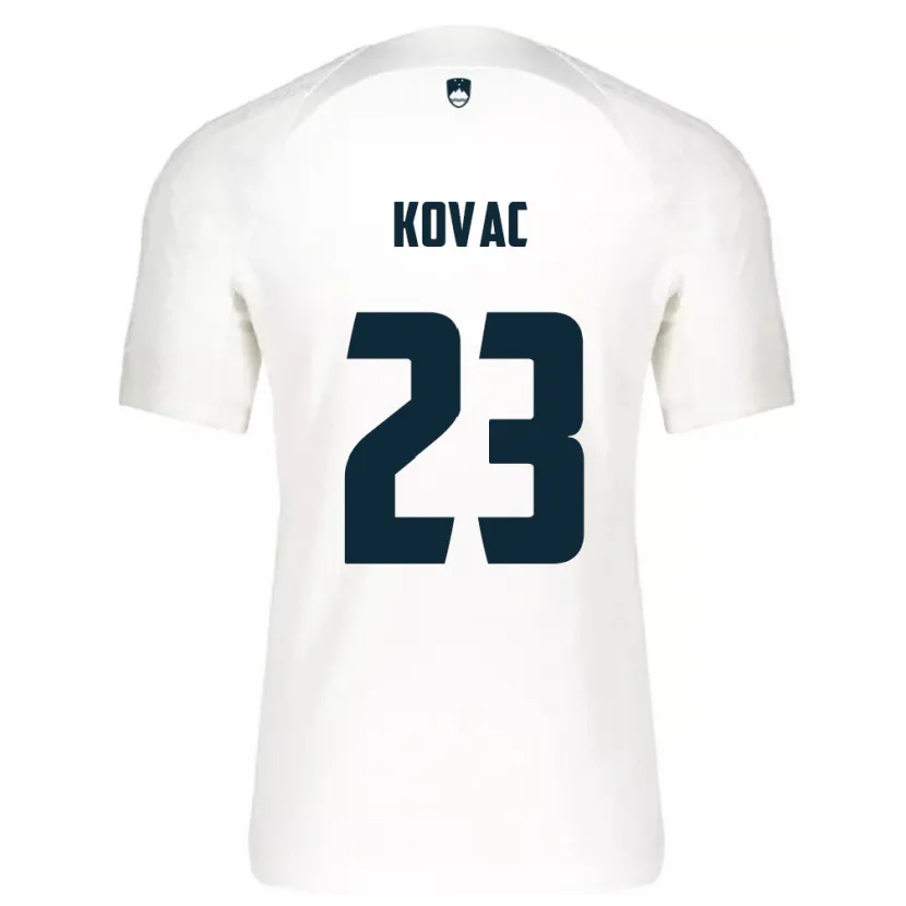 Danxen Criança Camisola Eslovênia Blaz Kovac #23 Branco Principal 24-26 Camisa