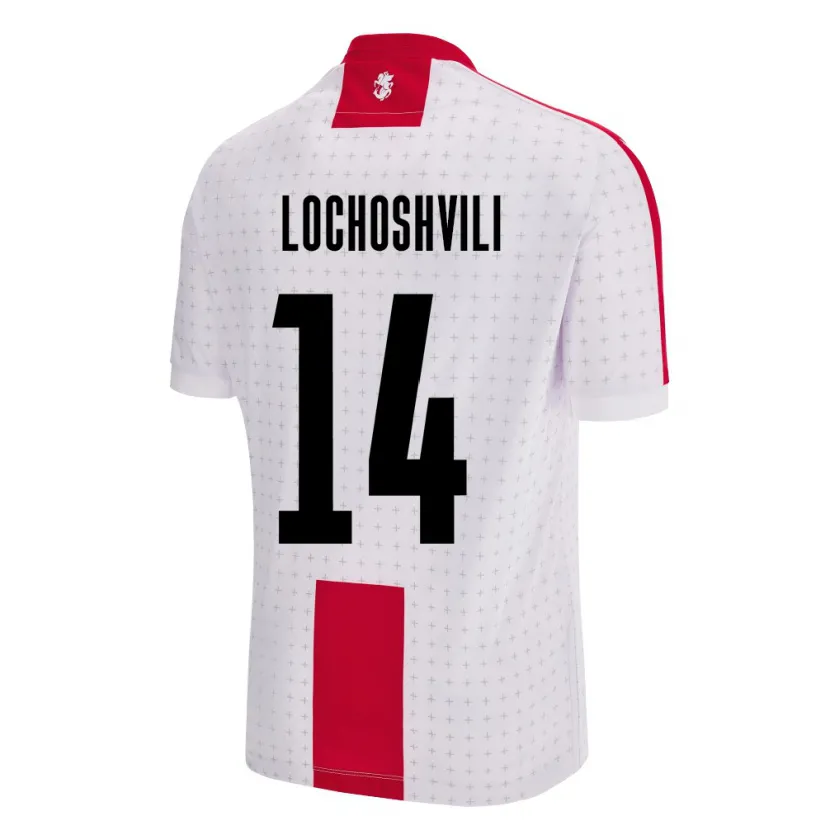 Danxen Criança Camisola Geórgia Luka Lochoshvili #14 Branco Principal 24-26 Camisa