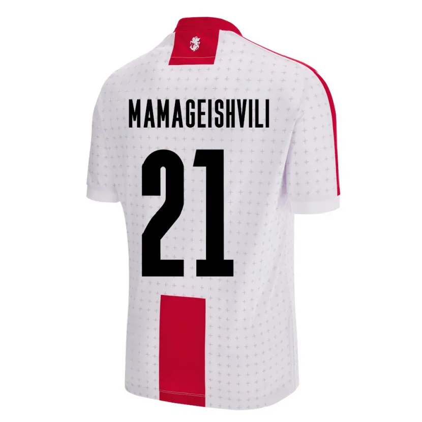 Danxen Criança Camisola Geórgia Otar Mamageishvili #21 Branco Principal 24-26 Camisa