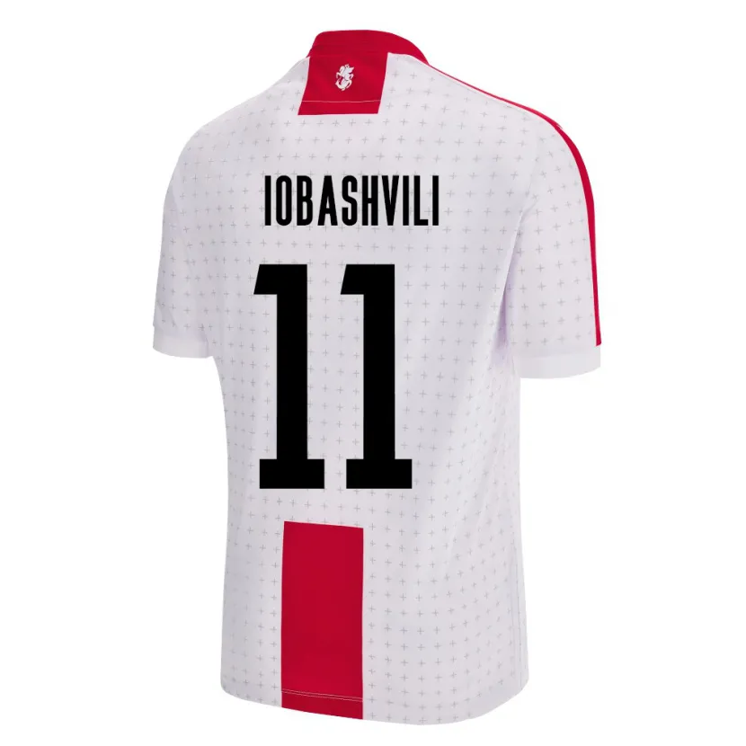 Danxen Criança Camisola Geórgia Jaduli Iobashvili #11 Branco Principal 24-26 Camisa