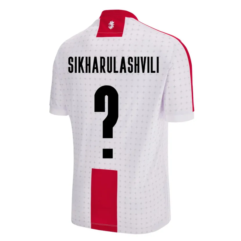 Danxen Criança Camisola Geórgia Nika Sikharulashvili #0 Branco Principal 24-26 Camisa