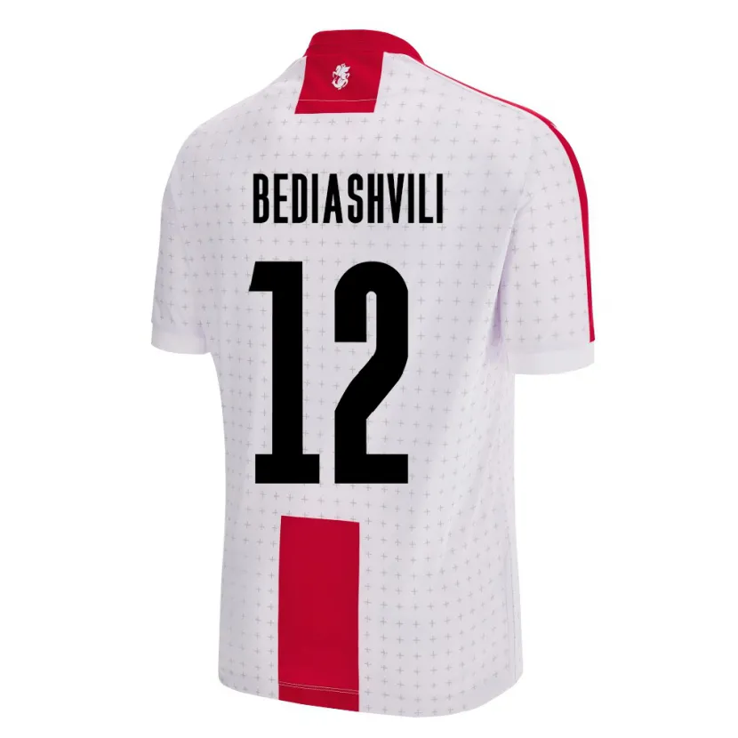 Danxen Criança Camisola Geórgia Giorgi Bediashvili #12 Branco Principal 24-26 Camisa
