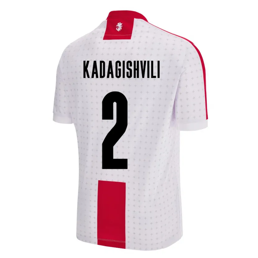 Danxen Criança Camisola Geórgia Gvantsa Kadagishvili #2 Branco Principal 24-26 Camisa