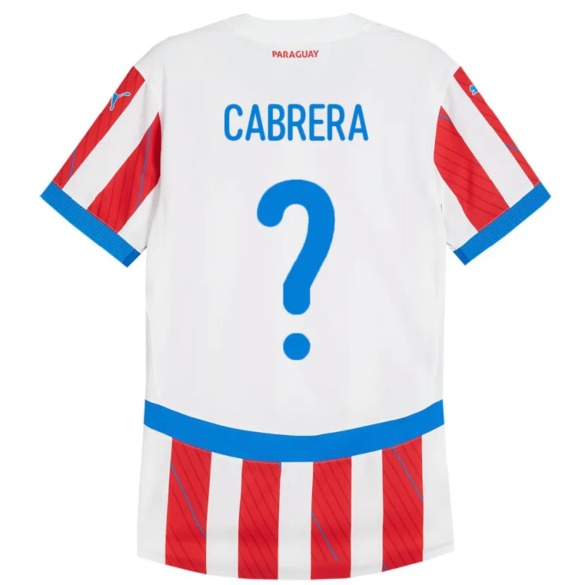 Danxen Criança Camisola Paraguai Ivan Cabrera #0 Branco Vermelho Principal 24-26 Camisa