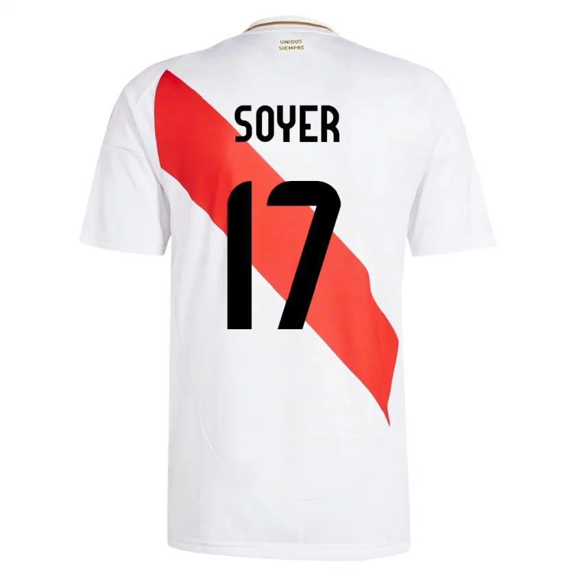 Danxen Criança Camisola Peru Bassco Soyer #17 Branco Principal 24-26 Camisa