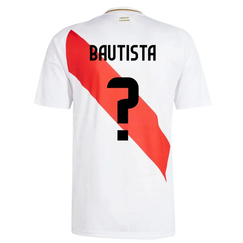 Danxen Criança Camisola Peru César Bautista #0 Branco Principal 24-26 Camisa