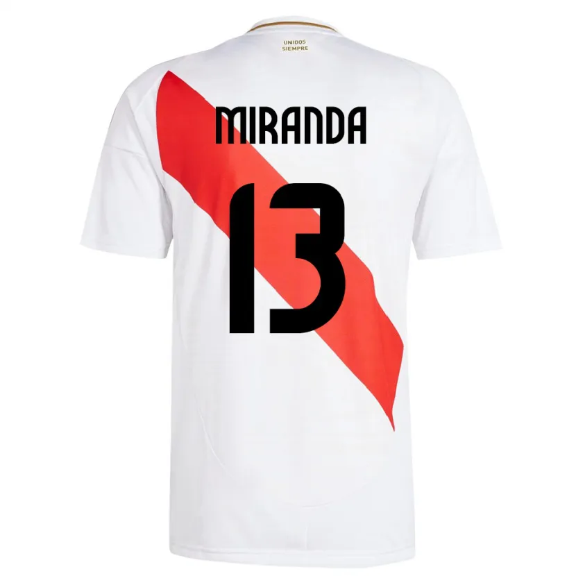 Danxen Criança Camisola Peru Yoselin Miranda #13 Branco Principal 24-26 Camisa