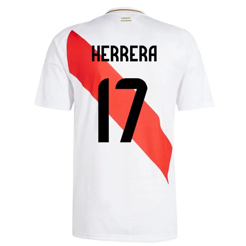 Danxen Criança Camisola Peru Fabiola Herrera #17 Branco Principal 24-26 Camisa