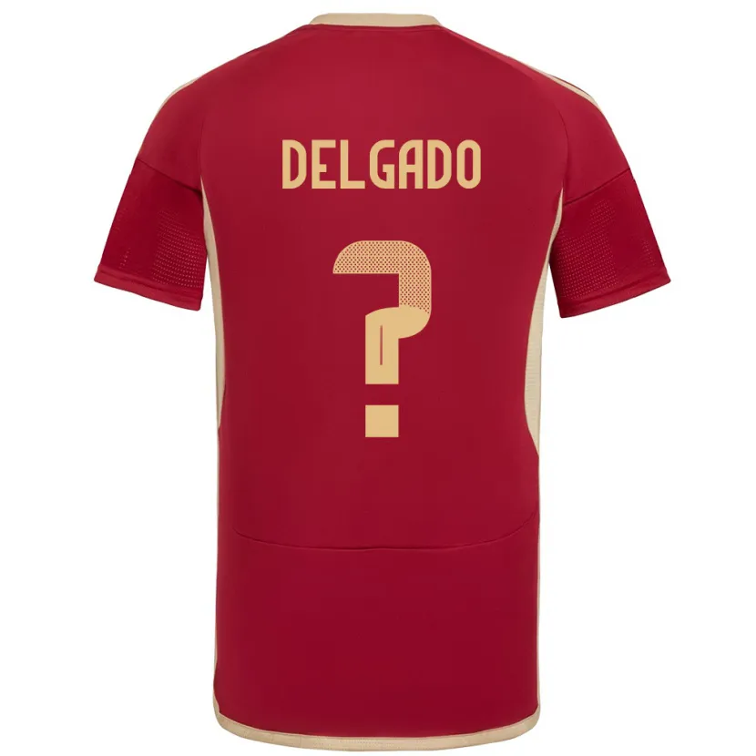 Danxen Criança Camisola Venezuela Álex Delgado #0 Borgonha Principal 24-26 Camisa