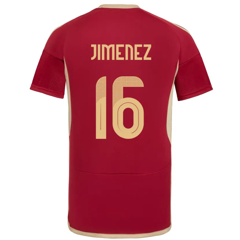 Danxen Criança Camisola Venezuela Néstor Jiménez #16 Borgonha Principal 24-26 Camisa
