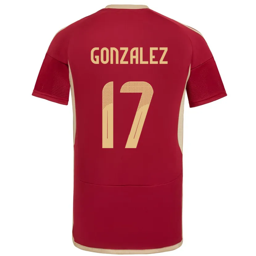 Danxen Criança Camisola Venezuela Mayken González #17 Borgonha Principal 24-26 Camisa
