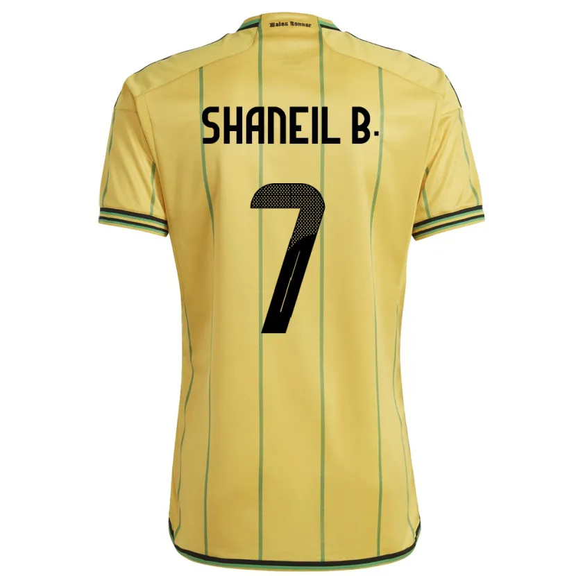 Danxen Criança Camisola Jamaica Shaneil Buckley #7 Amarelo Principal 24-26 Camisa