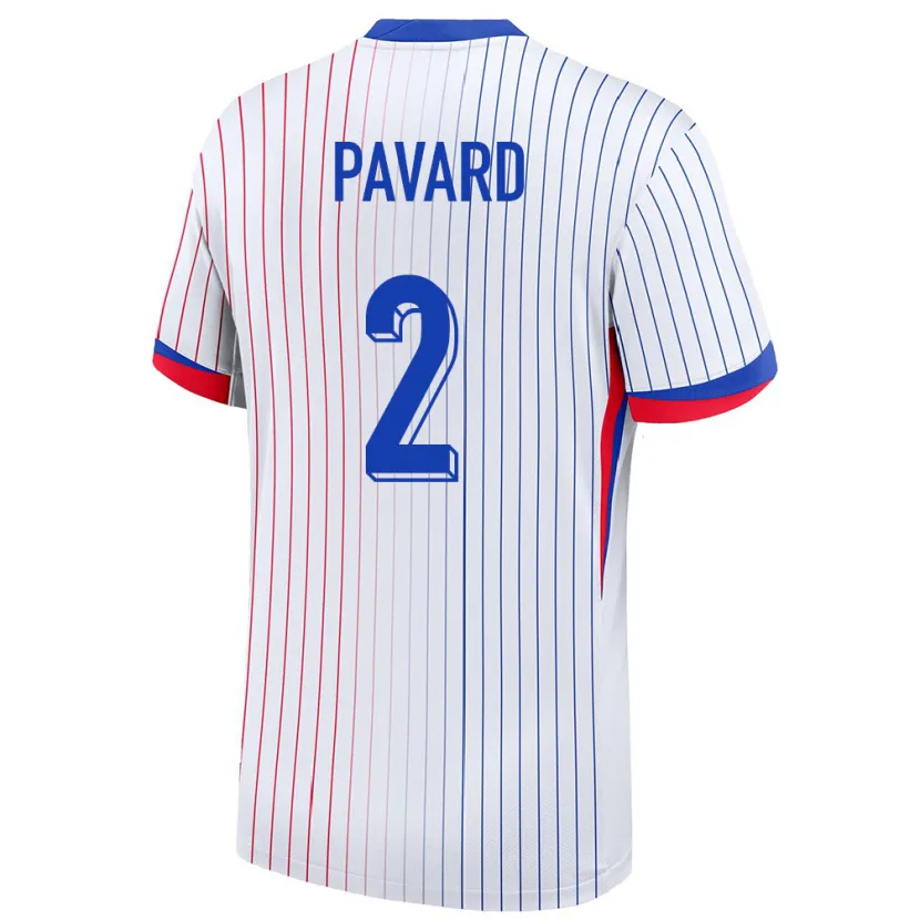 Danxen Criança Camisola França Benjamin Pavard #2 Branco Alternativa 24-26 Camisa