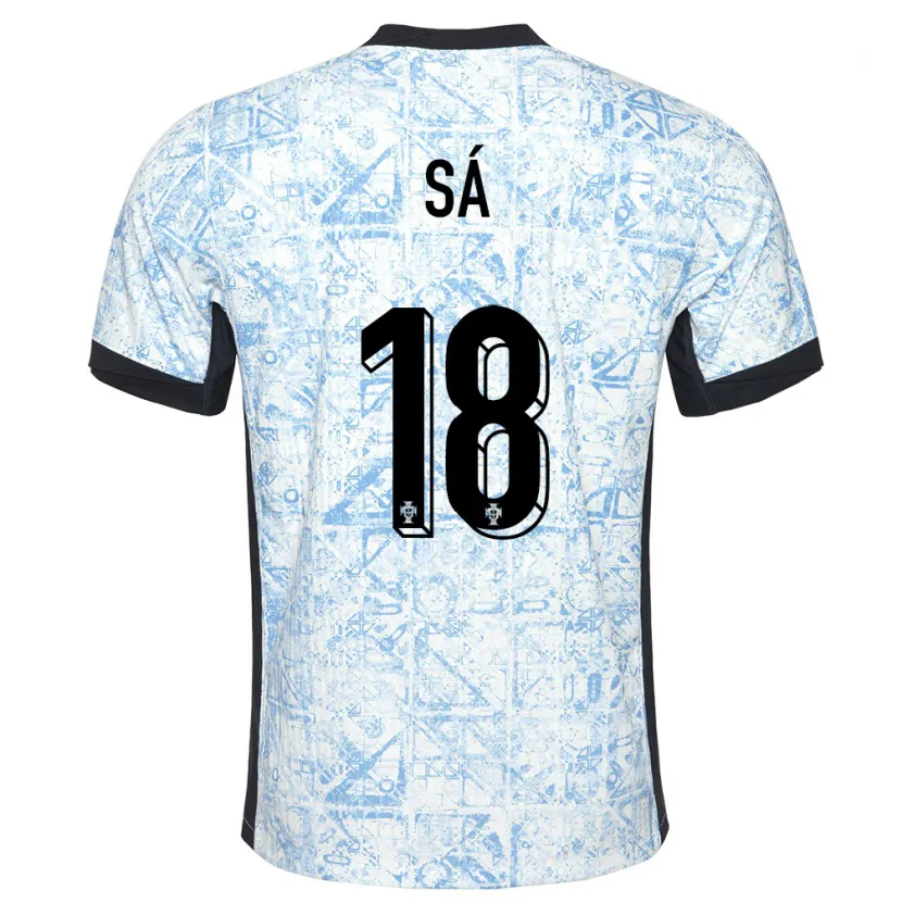 Danxen Criança Camisola Portugal Gustavo Sa #18 Azul Creme Alternativa 24-26 Camisa