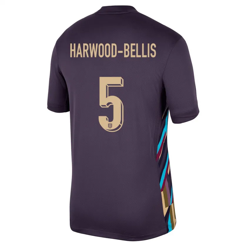 Danxen Criança Camisola Inglaterra Taylor Harwood Bellis #5 Passa Escura Alternativa 24-26 Camisa