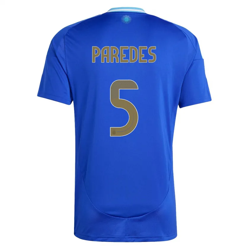 Danxen Criança Camisola Argentina Leandro Paredes #5 Azul Alternativa 24-26 Camisa