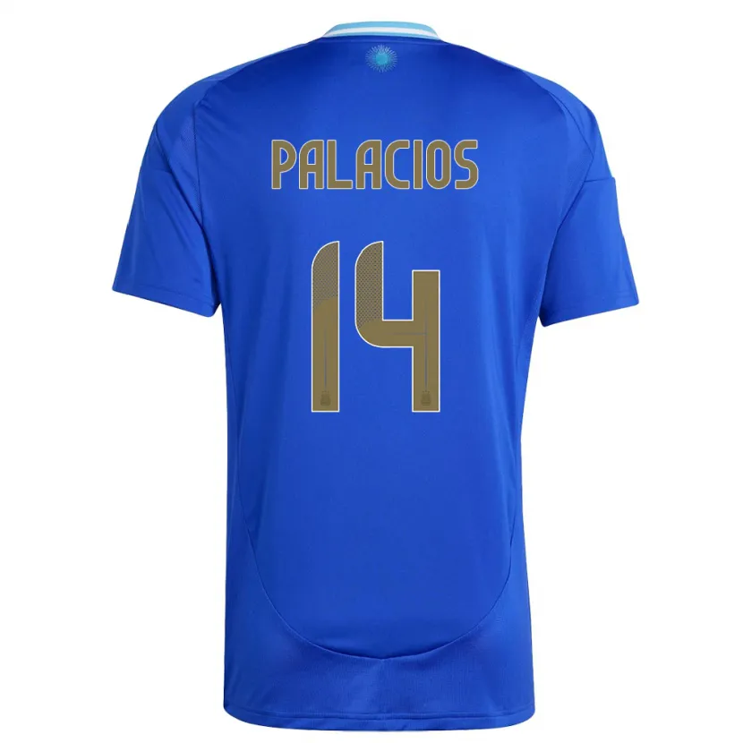 Danxen Criança Camisola Argentina Exequiel Palacios #14 Azul Alternativa 24-26 Camisa