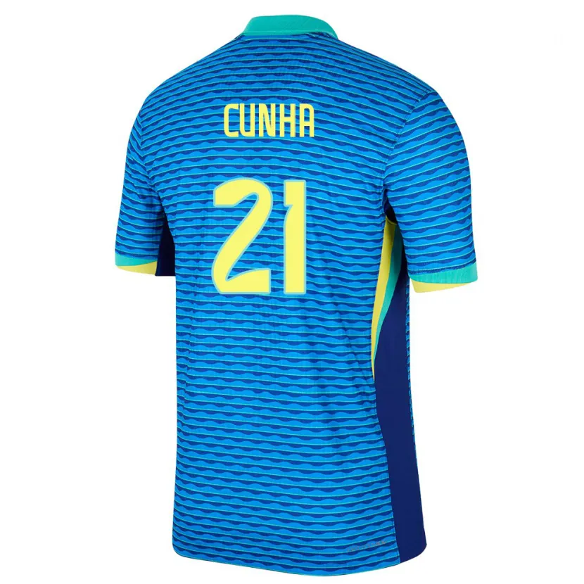 Danxen Criança Camisola Brasil Matheus Cunha #21 Azul Alternativa 24-26 Camisa