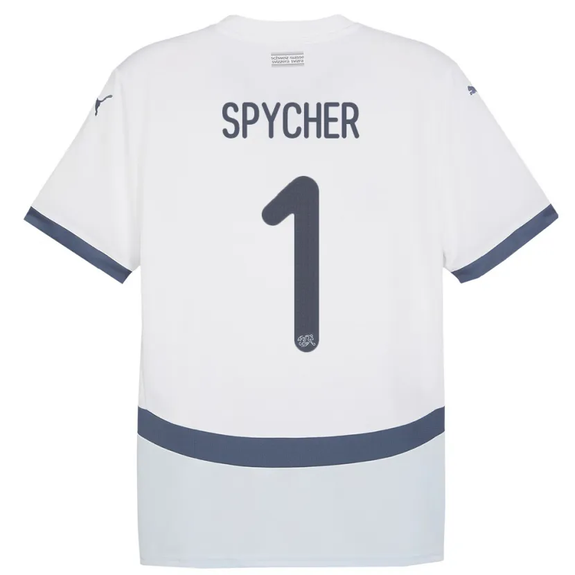 Danxen Criança Camisola Suiça Tim Spycher #1 Branco Alternativa 24-26 Camisa
