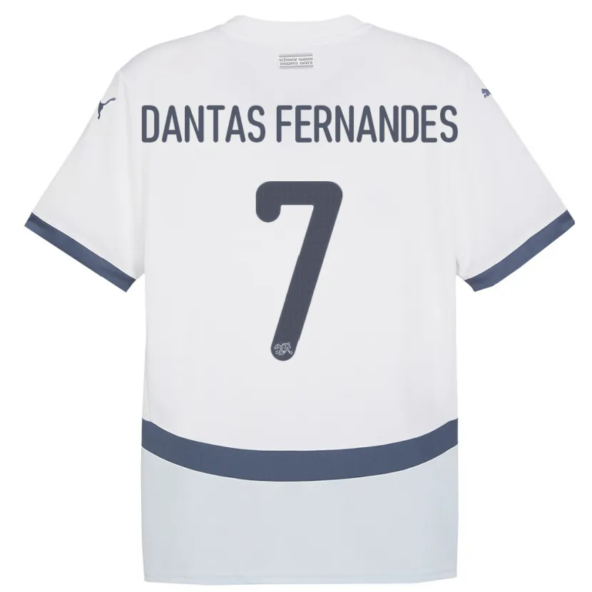 Danxen Criança Camisola Suiça Ronaldo Dantas Fernandes #7 Branco Alternativa 24-26 Camisa