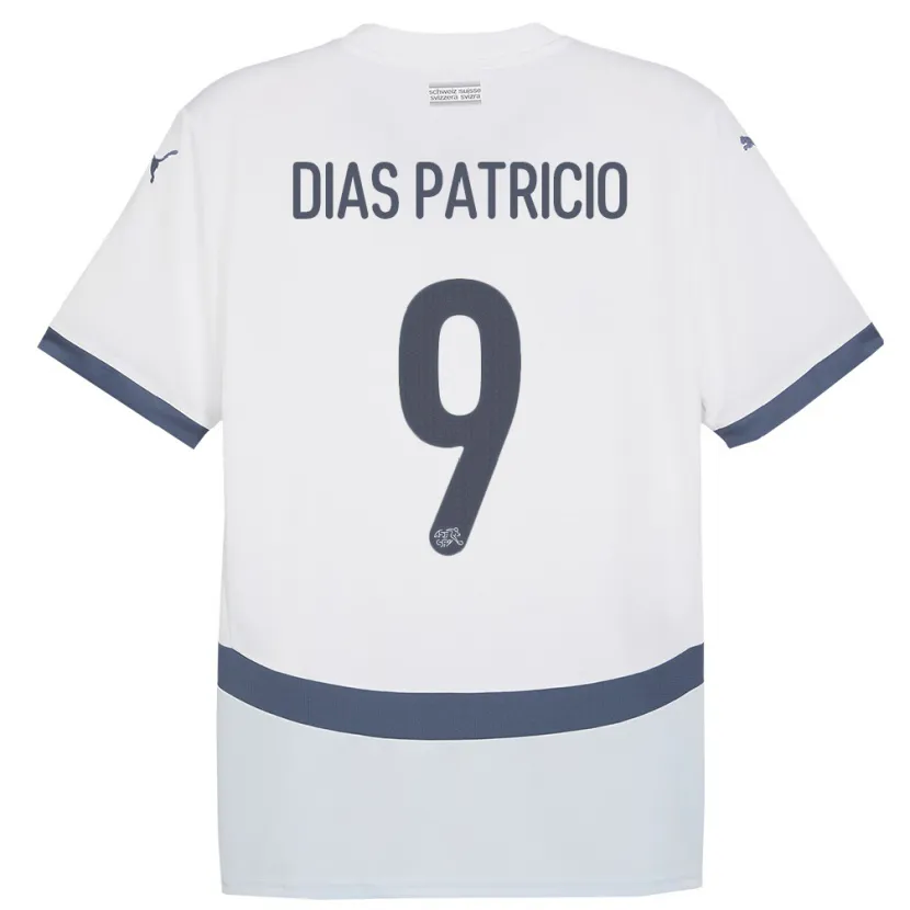 Danxen Criança Camisola Suiça Alexandre Dias Patricio #9 Branco Alternativa 24-26 Camisa