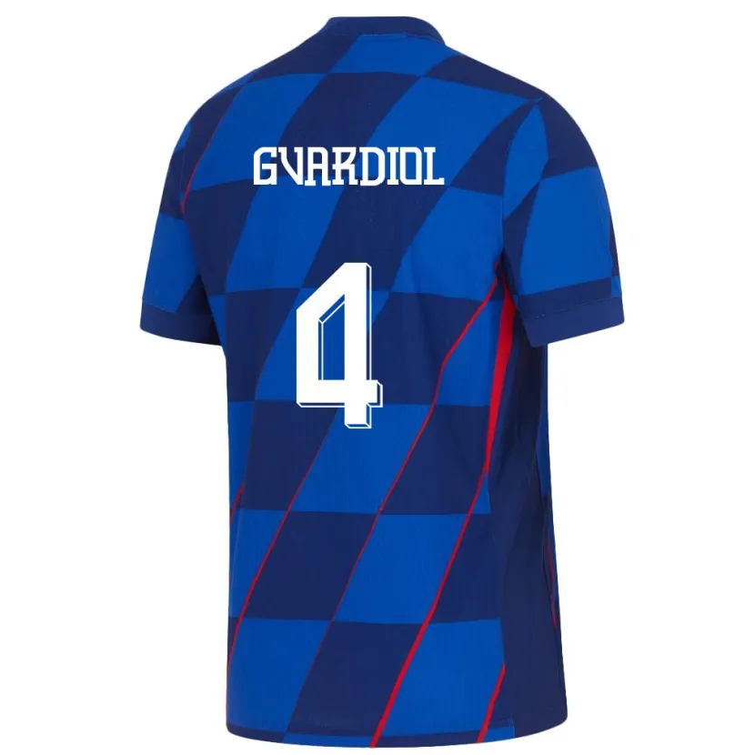 Danxen Criança Camisola Croácia Josko Gvardiol #4 Azul Alternativa 24-26 Camisa