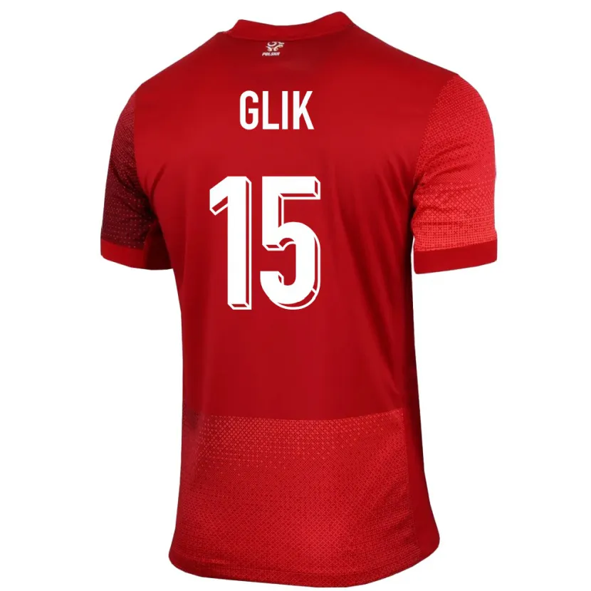 Danxen Criança Camisola Polónia Kamil Glik #15 Vermelho Alternativa 24-26 Camisa