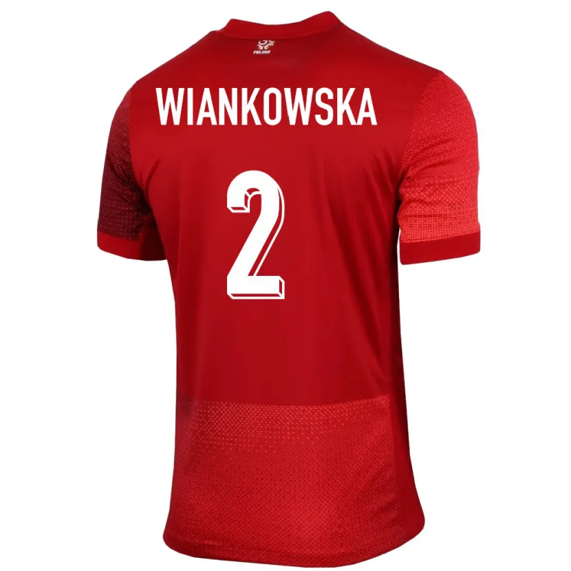 Danxen Criança Camisola Polónia Martyna Wiankowska #2 Vermelho Alternativa 24-26 Camisa