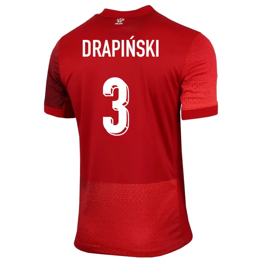 Danxen Criança Camisola Polónia Igor Drapinski #3 Vermelho Alternativa 24-26 Camisa