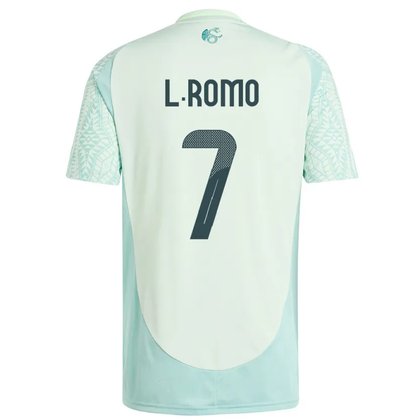 Danxen Criança Camisola México Luis Romo #7 Linho Verde Alternativa 24-26 Camisa