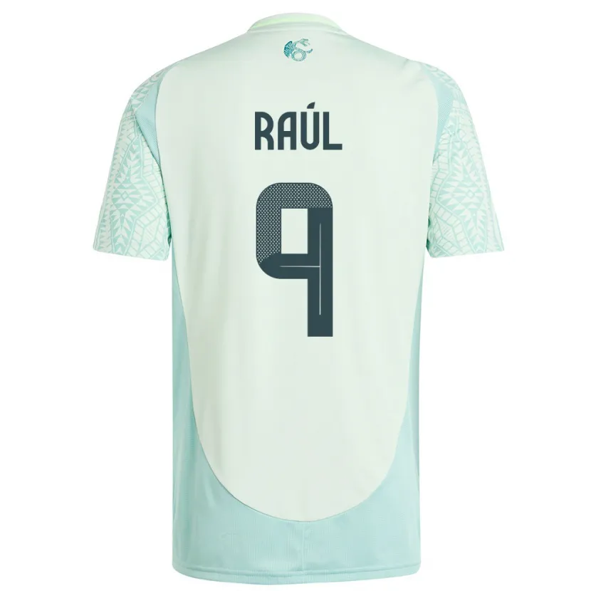 Danxen Criança Camisola México Raul Jimenez #9 Linho Verde Alternativa 24-26 Camisa