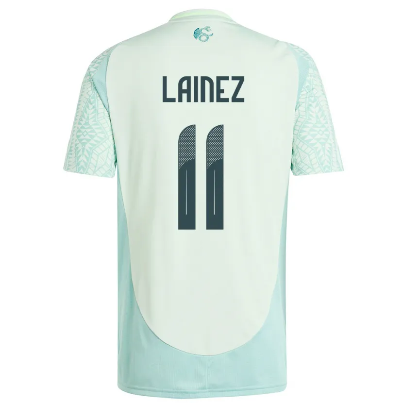 Danxen Criança Camisola México Diego Lainez #11 Linho Verde Alternativa 24-26 Camisa