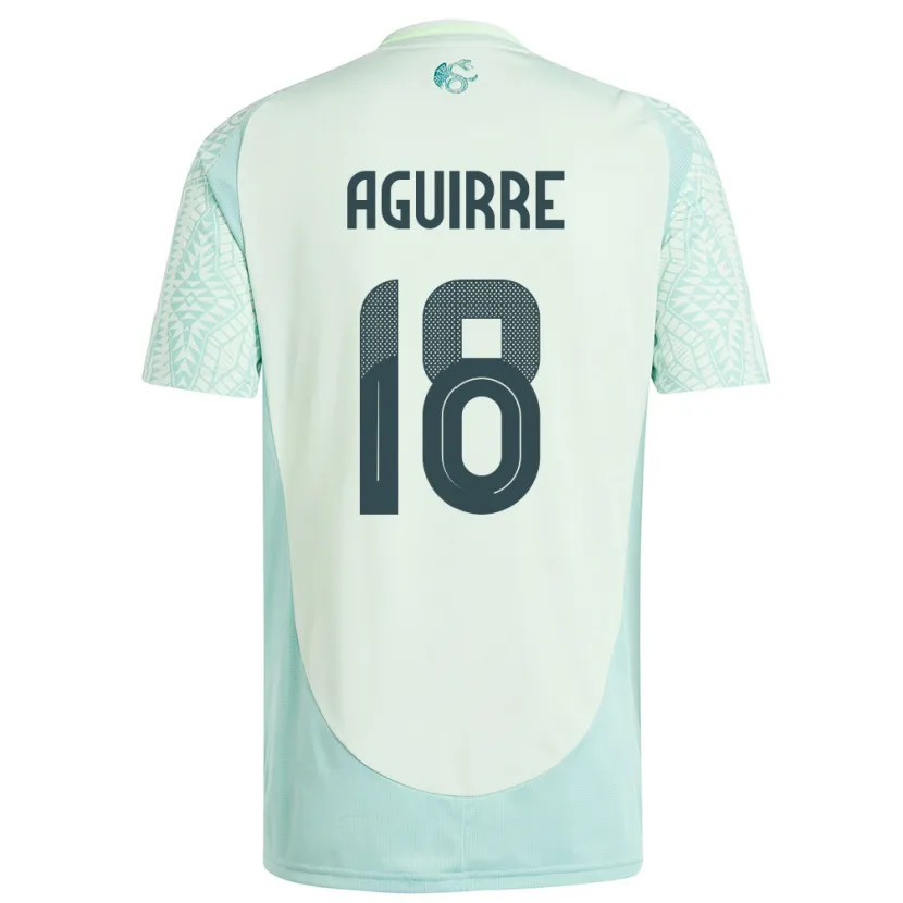 Danxen Criança Camisola México Eduardo Aguirre #18 Linho Verde Alternativa 24-26 Camisa