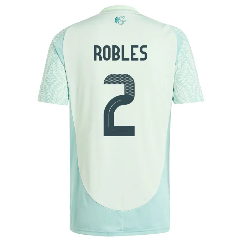 Danxen Criança Camisola México Kenti Robles #2 Linho Verde Alternativa 24-26 Camisa