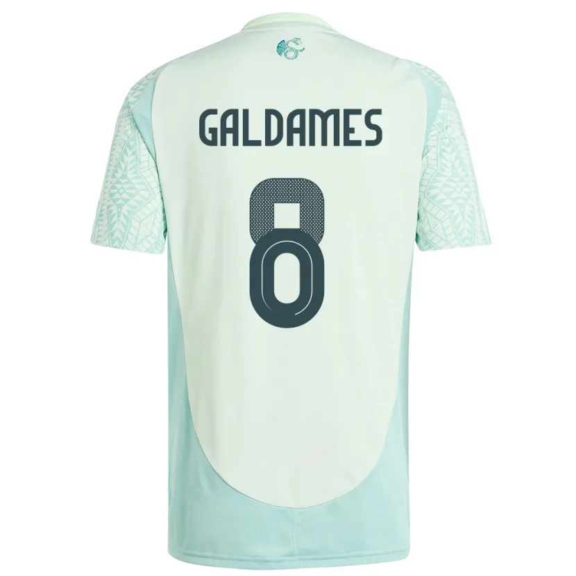 Danxen Criança Camisola México Benjamin Galdames #8 Linho Verde Alternativa 24-26 Camisa