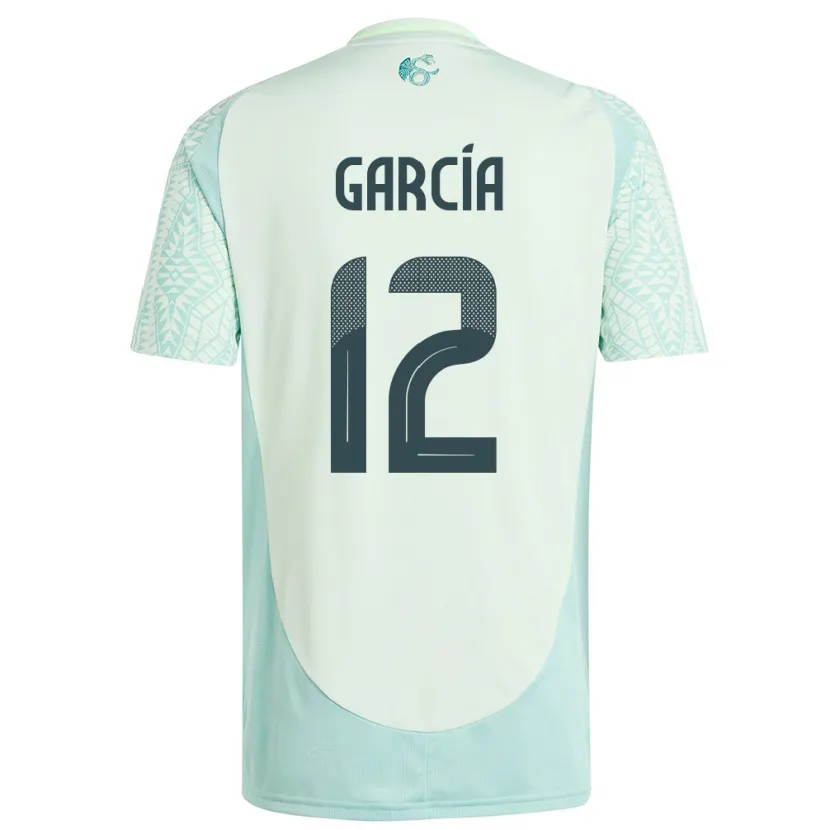 Danxen Criança Camisola México Eduardo Garcia #12 Linho Verde Alternativa 24-26 Camisa
