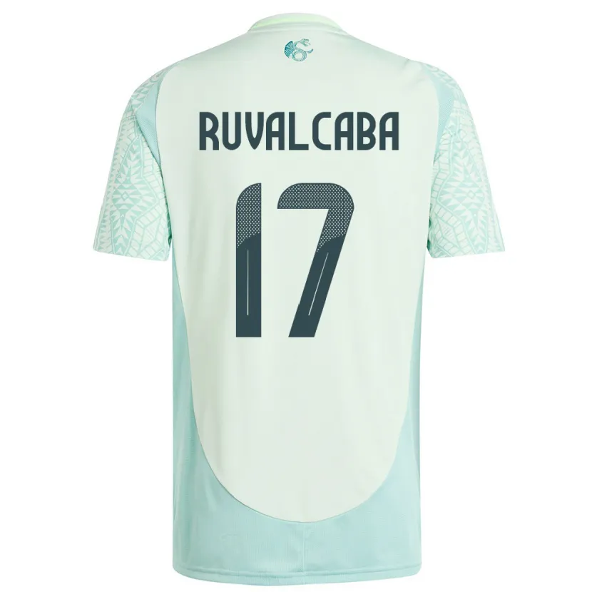 Danxen Criança Camisola México Jorge Ruvalcaba #17 Linho Verde Alternativa 24-26 Camisa