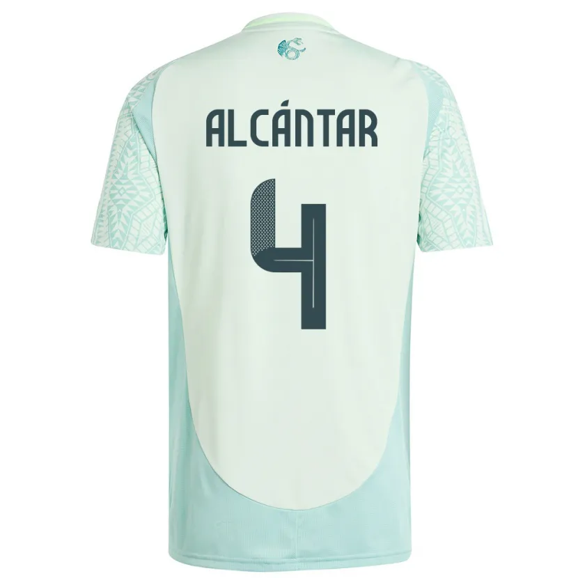 Danxen Criança Camisola México Jesus Alcantar #4 Linho Verde Alternativa 24-26 Camisa