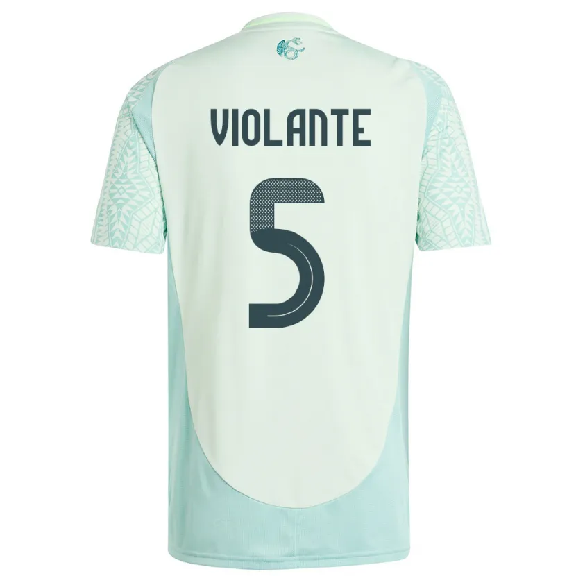 Danxen Criança Camisola México Isaias Violante #5 Linho Verde Alternativa 24-26 Camisa