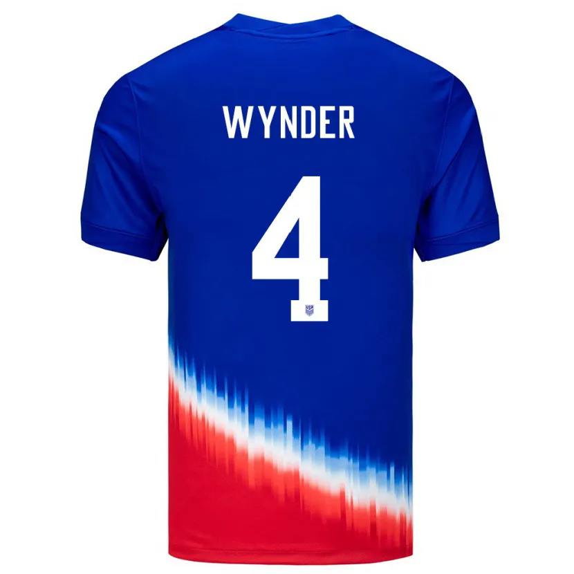 Danxen Criança Camisola Estados Unidos Joshua Wynder #4 Azul Alternativa 24-26 Camisa
