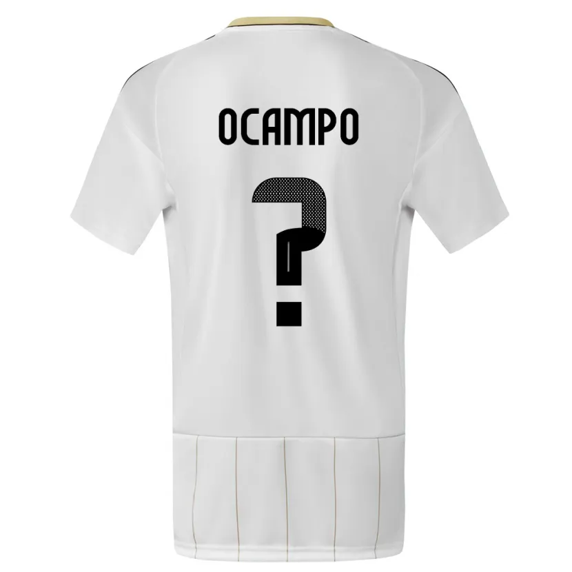 Danxen Criança Camisola Costa Rica Benjamin Ocampo #0 Branco Alternativa 24-26 Camisa