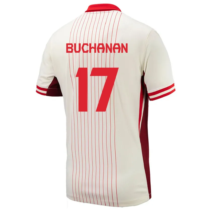 Danxen Criança Camisola Canadá Tajon Buchanan #17 Branco Alternativa 24-26 Camisa