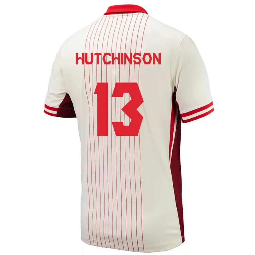 Danxen Criança Camisola Canadá Atiba Hutchinson #13 Branco Alternativa 24-26 Camisa