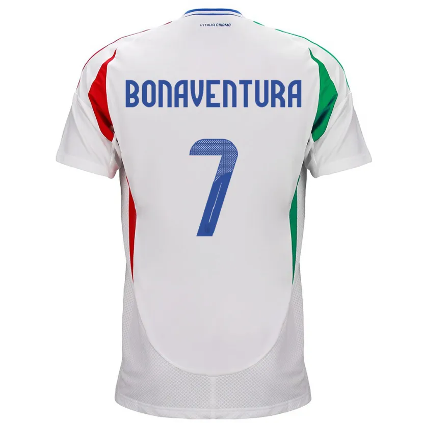 Danxen Criança Camisola Itália Giacomo Bonaventura #7 Branco Alternativa 24-26 Camisa