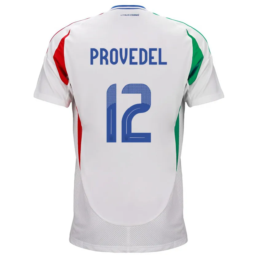Danxen Criança Camisola Itália Ivan Provedel #12 Branco Alternativa 24-26 Camisa