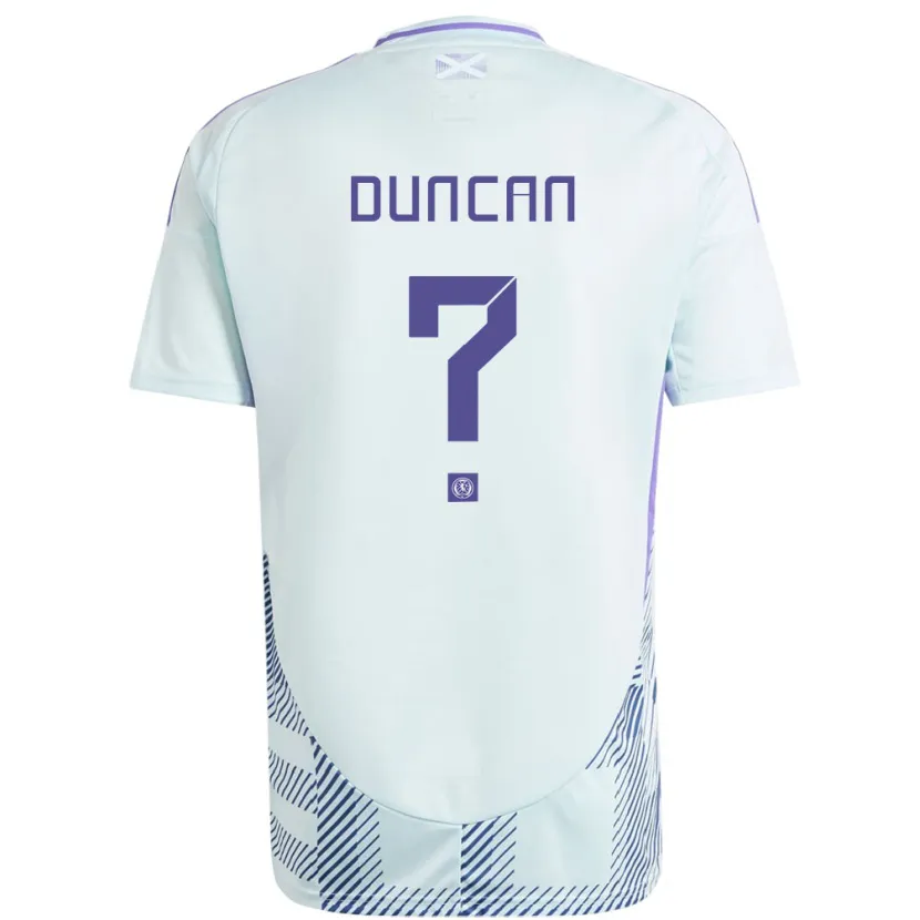 Danxen Criança Camisola Escócia Ryan Duncan #0 Azul Menta Claro Alternativa 24-26 Camisa