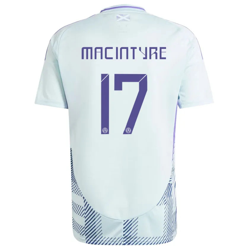 Danxen Criança Camisola Escócia Jacob Macintyre #17 Azul Menta Claro Alternativa 24-26 Camisa